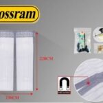 Σίτα - κουρτίνα με μεγάλους μαγνήτες 130x220cm γκρι Bossram