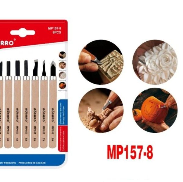 Εργαλεία για σκάλισμα χειροτεχνίας 8τμχ MP157-8 MOTARRO MOTARRO