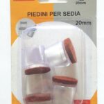 Στρογγυλά προστατευτικά σιλικόνης με τσόχα για καρέκλες 20mm 4τμχ 883207 Herran HERRAN