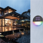 Ηλιακό φωτιστικό τοίχου LED RGB 1W μαύρο AIGOSTAR 321826 AIGOSTAR