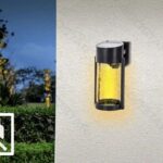 Ηλιακό φωτιστικό απλίκα τοίχου LED λευκό θερμό 2W μαύρο AIGOSTAR 321857 AIGOSTAR