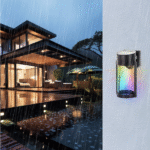 Ηλιακό φωτιστικό απλίκα τοίχου LED RGB 2W μαύρο AIGOSTAR 321864 AIGOSTAR