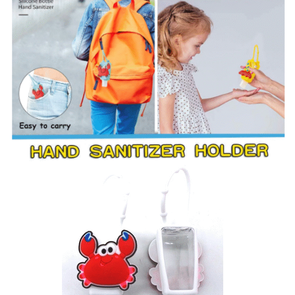 Παιδική θήκη αντισηπτικού σιλικόνης για την τσάντα "καβουράκι" OEM