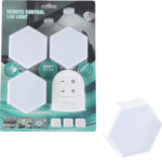 Εξαγωνικά αυτοκόλλητα φώτα LED με τηλεχειριστήριο 3τμχ 27192 OEM