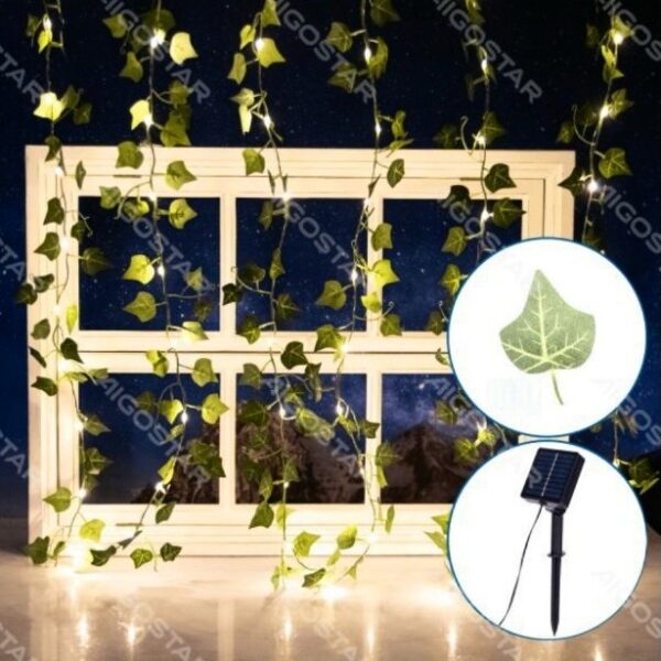 Ηλιακή κουρτίνα 70 LED με φύλλα κισσού AIGOSTAR 403768 AIGOSTAR