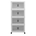 Πλαστικό έπιπλο με 4 ντουλάπια και ροδάκια OEM