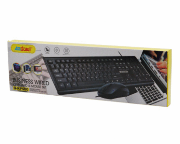 Ενσύρματο πληκτρολόγιο και ποντίκι υπολογιστή Andowl Q-KP500 Andowl