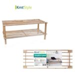 Ξύλινη παπουτσοθήκη με 2 ράφια 29.5x26x70cm Kmt style 5403301 OEM