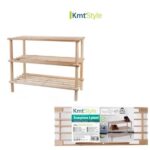 Ξύλινη παπουτσοθήκη με 3 ράφια 63x26x48cm Kmt style 5403302 OEM