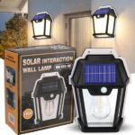 Ηλιακό επιτοίχιο φωτιστικό LED με αισθητήρα κίνησης μαύρο 999-1 OEM