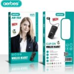 Επαναφορτιζόμενο ασύρματο ακουστικό πέτου μαύρο AB-15X AERBES Aerbes