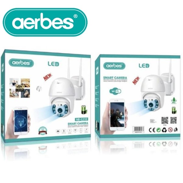 Ασύρματη κάμερα παρακολούθησης με μικρόφωνο και φως LED AB-C210 AERBES Aerbes