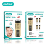 Επαναφορτιζόμενη ξυριστική μηχανή χρυσή AB-J416 AERBES Aerbes