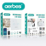 Έξυπνος διπλός διακόπτης φώτων Wifi με εφαρμογή Smart Life AB-KG05 AERBES Aerbes