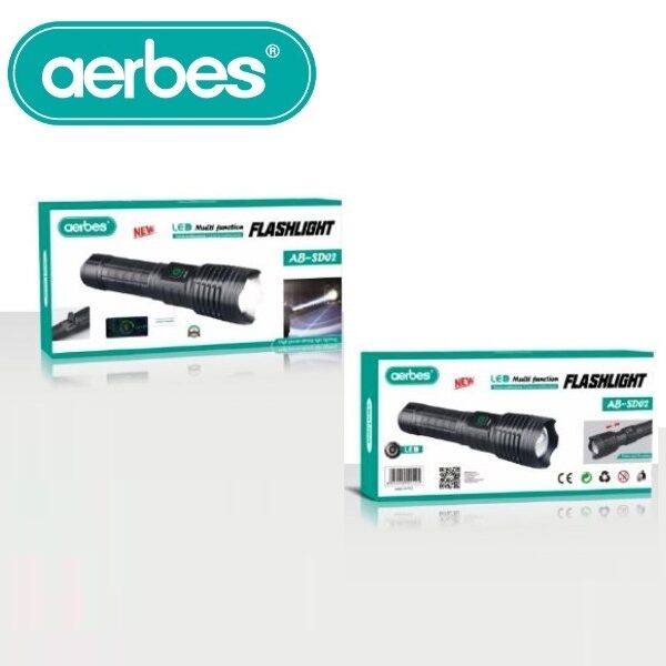 Επαναφορτιζόμενος τηλεσκοπικός φακός LED AB-SD02 AERBES Aerbes