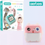 Επαναφορτιζόμενη παιδική ψηφιακή κάμερα στιγμιαίας εκτύπωσης ροζ AB-SX11 AERBES Aerbes
