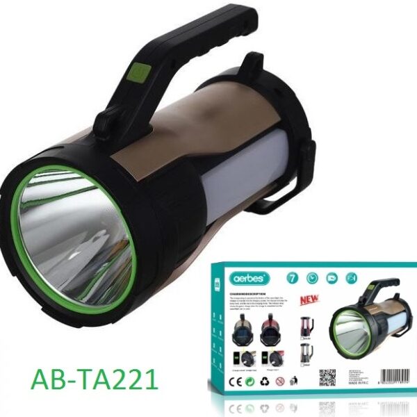 Επαναφορτιζόμενος ηλιακός φακός LED χρυσός AB-TA221 AERBES Aerbes