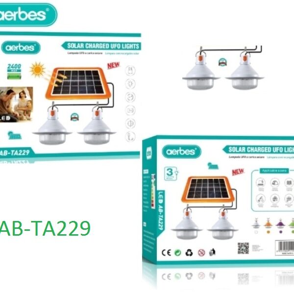 Ηλιακά φώτα UFO LED με ηλιακό πάνελ λευκά AB-TA229 AERBES Aerbes