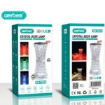 Επιτραπέζιο επαναφορτιζόμενο φωτιστικό LED RGB AB-TD19 AERBES Aerbes