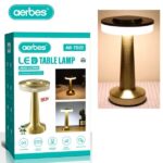 Επαναφορτιζόμενο επιτραπέζιο φωτιστικό LED χρυσό AB-TD22 AERBES Aerbes