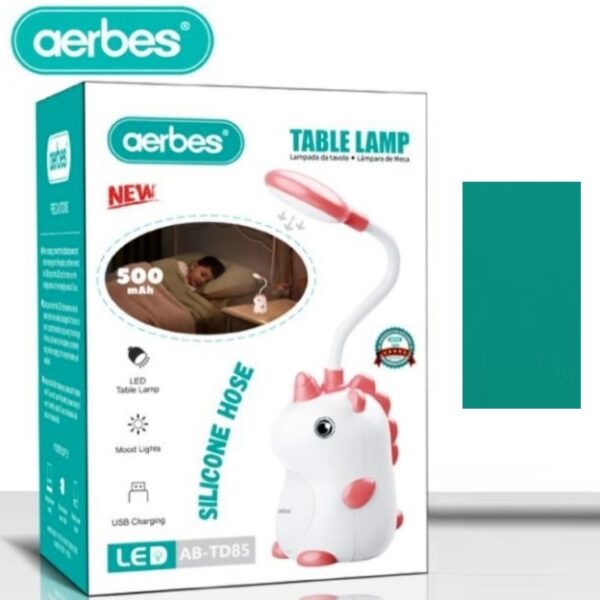 Επαναφορτιζόμενη επιτραπέζια λάμπα LED Δεινόσαυρος λευκός-πράσινος  AB-TD85 AERBES Aerbes