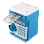 Ηλεκτρονικός κουμπαράς μίνι ΑΤΜ με κωδικό ασφαλείας, γαλάζιο OEM