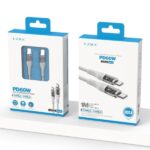 Καλώδιο ταχείας φόρτισης TYPE-C  σε TYPE-C γκρι PD60W DC215 EZRA EZRA