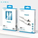 Καλώδιο ταχείας φόρτισης TYPE-C  σε TYPE-C λευκό PD65W DC291 EZRA EZRA