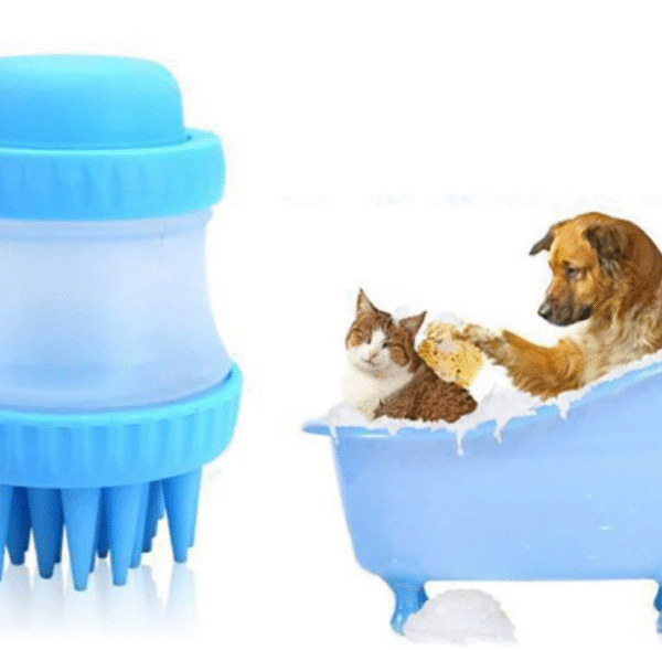 Βούρτσα με δοχείο μπάνιου σκύλου από σιλικόνη OEM