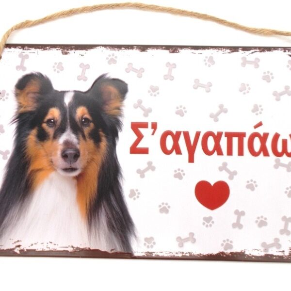Μεταλλική διακοσμητική πινακίδα "Σ'αγαπάω" OEM