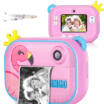 Ψηφιακή παιδική φωτογραφική μηχανή με θερμικό εκτυπωτή, ροζ φλαμίνγκο 0338 OEM
