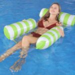 Φουσκωτή πλωτή πολυθρόνα-αιώρα πράσινο OEM