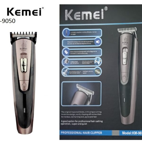 Επαναφορτιζόμενη ξυριστική και κουρευτική μηχανή KM-9050 Kemei KEMEI