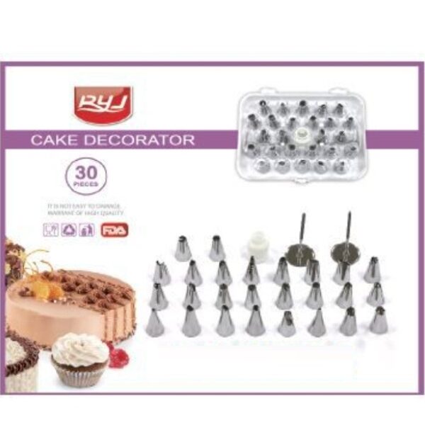 Σετ μύτες κορνέ για διακόσμηση τούρτας 30τμχ 57372 YR1824-16 OEM