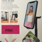 Αναδιπλούμενη επιτραπέζια βάση τηλεφώνου και τάμπλετ ροζ Q-C40 ANDOWL Andowl