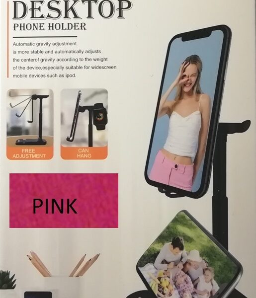 Αναδιπλούμενη επιτραπέζια βάση τηλεφώνου και τάμπλετ ροζ Q-C40 ANDOWL Andowl