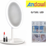 Επαναφορτιζόμενος οβάλ LED καθρέφτης μακιγιάζ λευκός Q-T101 ANDOWL Andowl