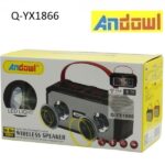 Επαναφορτιζόμενο φορητό ηχείο με ηλιακό πάνελ Q-YX1866 ANDOWL Andowl