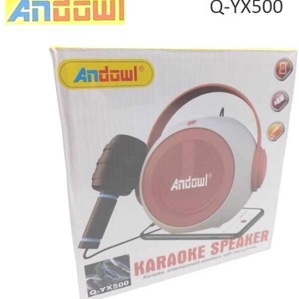 Επαναφορτιζόμενο ηχείο καραόκε με μικρόφωνο Q-YX500 ANDOWL Andowl
