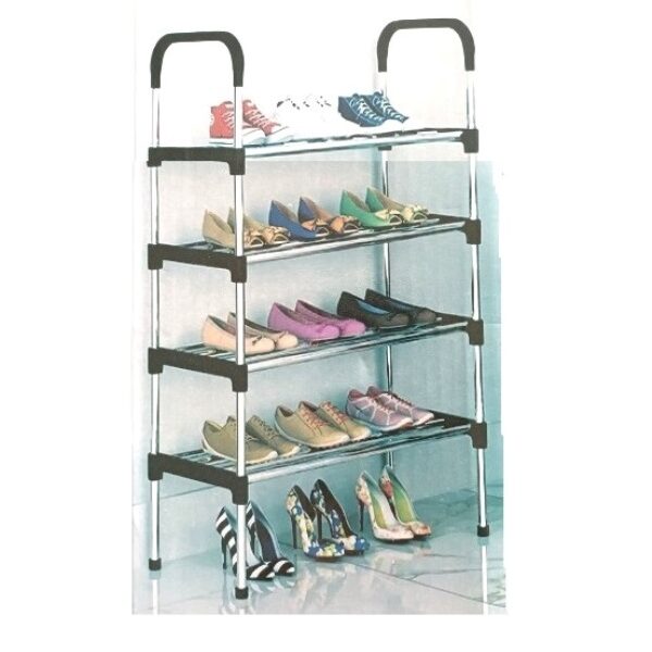 Σχάρα παπουτσιών 4 ράφια μαύρη OEM