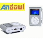 Μίνι φορητό mp3 Player με οθόνη Andowl Q-A208,  ασημί OEM