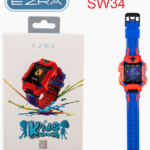 Επαναφορτιζόμενο αδιάβροχο παιδικό έξυπνο ρολόι με οθόνη αφής κόκκινο SW34 EZRA 0385 EZRA