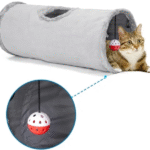 Τούνελ παιχνιδιού γάτας με κρεμαστό παιχνίδι γκρι 140299 NOBLEZA NOBLEZA