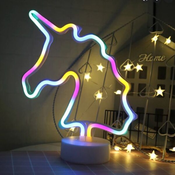 Επιτραπέζιο διακοσμητικό φως νέον led Μονόκερος OEM