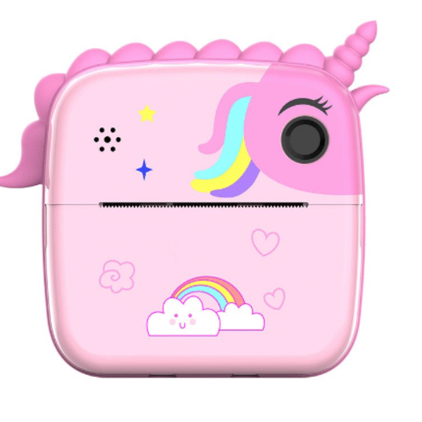 Παιδική φωτογραφική μηχανή με θερμικό χαρτί – Ροζ Unicorn OEM