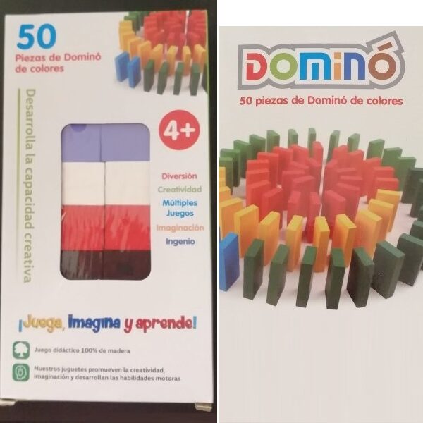 Πολύχρωμα ξύλινα ντόμινο 50τμχ 223-36-4 OEM