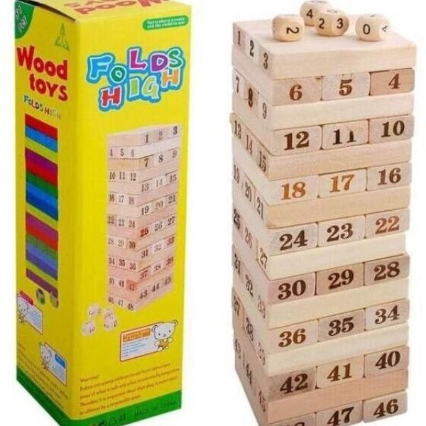 Ξύλινος πύργος ισορροπίας με αριθμούς 8102 OEM