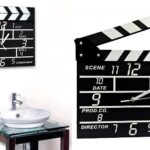 Ρολόι τοίχου, ξύλινο, σε σχέδιο Kλακέτα OEM