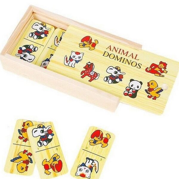 Σετ ξύλινα ντόμινο με ζώα OEM