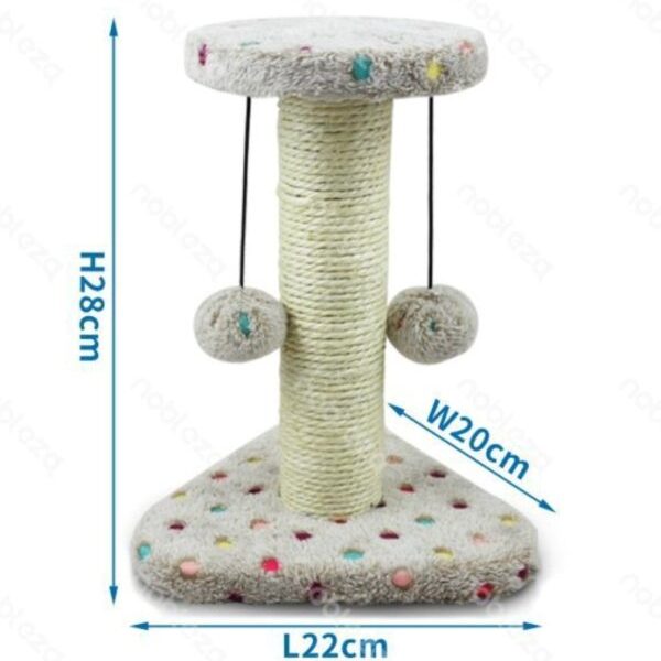 Στήλη ονυχοδρόμιο με 2 μπάλες μπεζ nobleza NOBLEZA